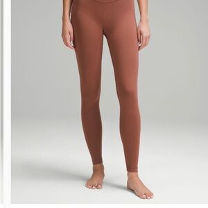 Women's Brown Leggings lululemon wunder under smoothcover high rise tights